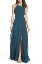 Women's Jenny Yoo Kayla A-line Halter Gown - Blue/green