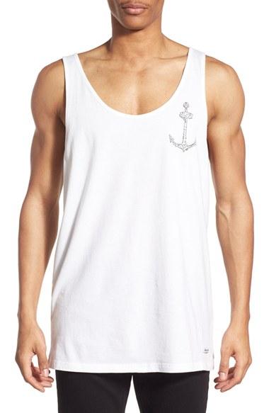 Men's Rhythm 'oil Spill' Graphic Tank - White