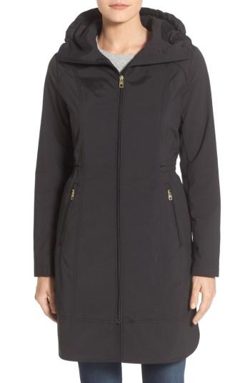 Women's Cole Haan Signature Packable Rain Jacket - Black