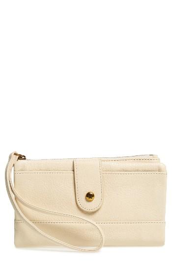 Women's Hobo Colt Leather Wallet - Beige