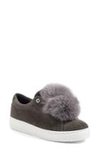 Women's Here/now Heather Genuine Fox Fur Trim Sneaker