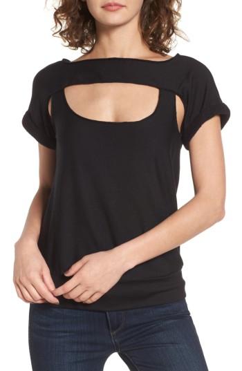 Women's Bailey 44 Pas De Chat Cutout Tee - Black