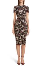 Women's Victoria Beckham Camouflage Jacquard Dress Us / 16 Uk - Black