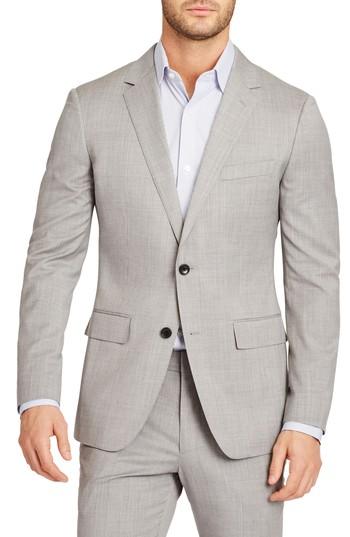 Men's Bonobos Jetsetter Trim Fit Stretch Wool Blazer L - Grey