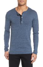 Men's Billy Reid Heirloom Cotton & Cashmere Henley - Blue
