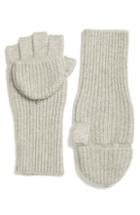 Women's Eileen Fisher Convertible Cashmere & Wool Glovelettes, Size - Grey