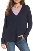Women's Madewell Warmlight V-neck Sweater - Blue