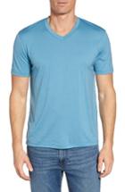 Men's Ibex 'axis' V-neck Merino Wool Jersey T-shirt - Blue