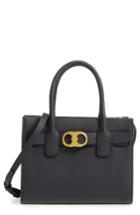 Tory Burch Small Gemini Link Leather Tote - Black