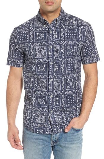 Men's Reyn Spooner Lahaina Sailor Classic Fit Sport Shirt - Blue