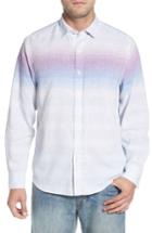Men's Tommy Bahama Sunset Ombre Linen Blend Sport Shirt - White