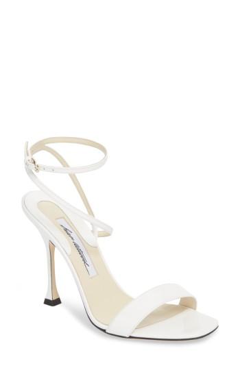 Women's Brian Atwood Sienna Ankle Strap Sandal Us / 36eu - White