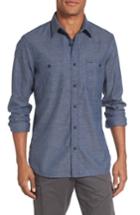 Men's Nordstrom Men's Shop Slim Fit Jaspe Sport Shirt - Blue