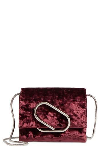 3.1 Phillip Lim Micro Alix Velvet Crossbody Bag - Burgundy