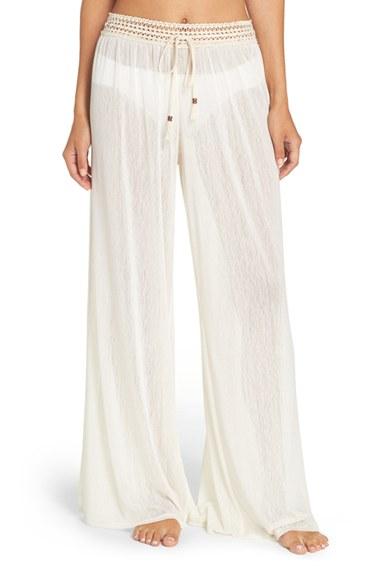 Women's Robin Piccone Mesh Cover-up Pants - Ivory