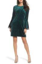 Women's Kobi Halperin Hallie Bell Sleeve Velvet Dress - Green