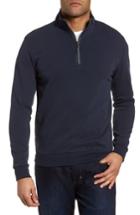 Men's Bugatchi Regular Fit Quarter Zip Pullover - Blue