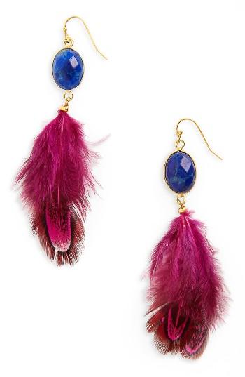 Women's Panacea Feather Shoulder Duster Earrings