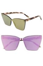 Women's Diff Goldie 65mm Oversize Cat Eye Sunglasses - Himalayan Tortoise/ Taupe