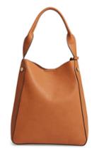 Sole Society Alani Faux Leather Shoulder Bag - Brown