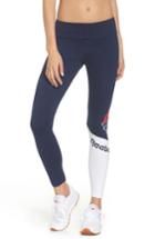 Women's Reebok Starcrest Logo Leggings - Blue