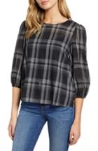 Women's 1.state Capital Plaid Shirred Top