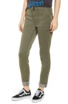 Women's Tinsel Cuffed Sateen Skinny Pants - Green
