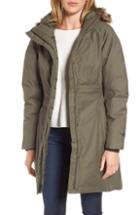 Women's The North Face Arctic Ii Waterproof 550-fill-power Down Parka With Faux Fur Trim, Size - Beige