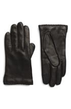 Women's Frye Nora Whipstitch Lambskin Leather Touchscreen Gloves - Black