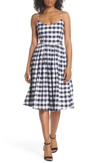 Women's Bb Dakota Matie Gingham Midi Dress - Blue