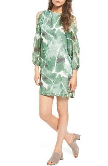 Women's Sentimental Ny Cold Shoulder Shift Dress - Green