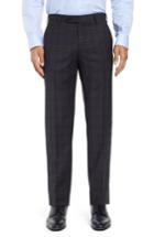 Men's Zanella Parker Plaid Stretch Trousers - Grey