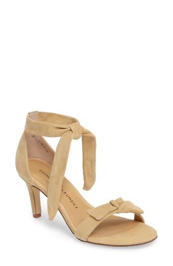 Women's Chinese Laundry Rhonda Ankle Tie Sandal .5 M - Yellow