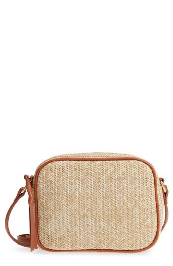 Sole Society Pipper Faux Leather Camera Bag - Beige