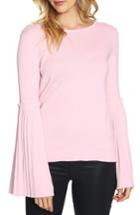 Women's Cece Pleated Bell Sleeve Sweater - Pink