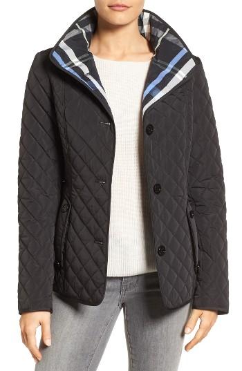 Women's Gallery Plaid Lined Quilted Barn Jacket