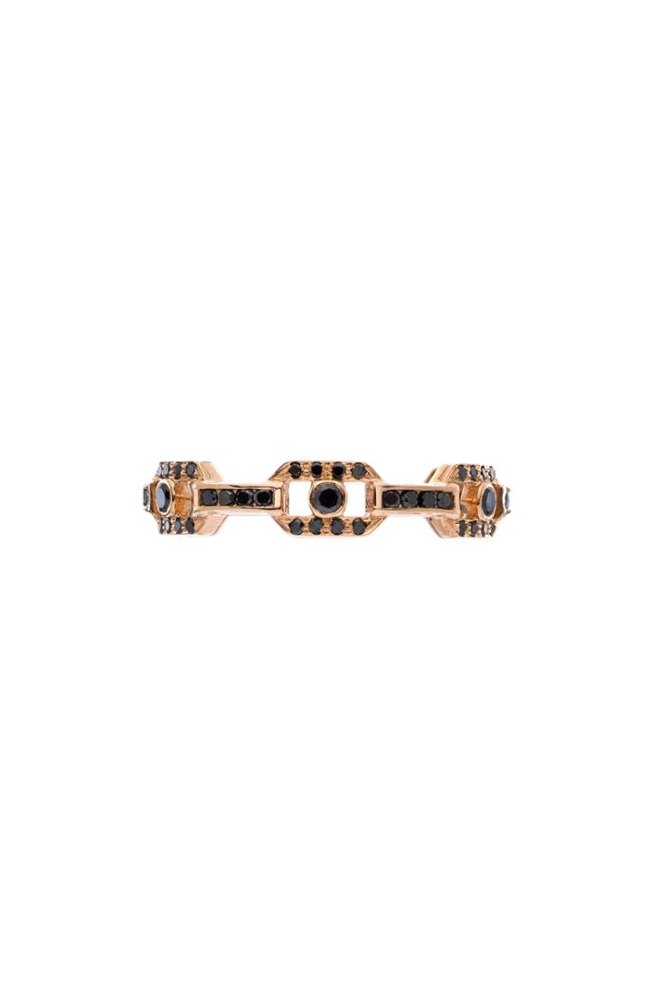 Women's Sethi Couture Black Diamond Link Band Ring