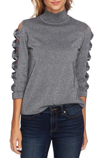 Women's Cece Bow Sleeve Turtleneck, Size - Grey