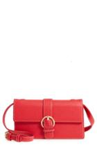 Frances Valentine Calfskin Leather Crossbody Wallet - Red
