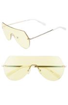Women's Elizabeth And James Johnston 138mm Rimless Shield Sunglasses - Gold/ Yellow