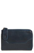 Women's Frye Small Melissa Leather Zip Wallet - Blue