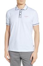 Men's Ted Baker London Playgo Piped Trim Golf Polo (s) - White