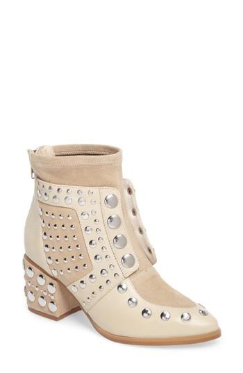 Women's Cecelia New York Michael Studded Boot .5 M - Beige