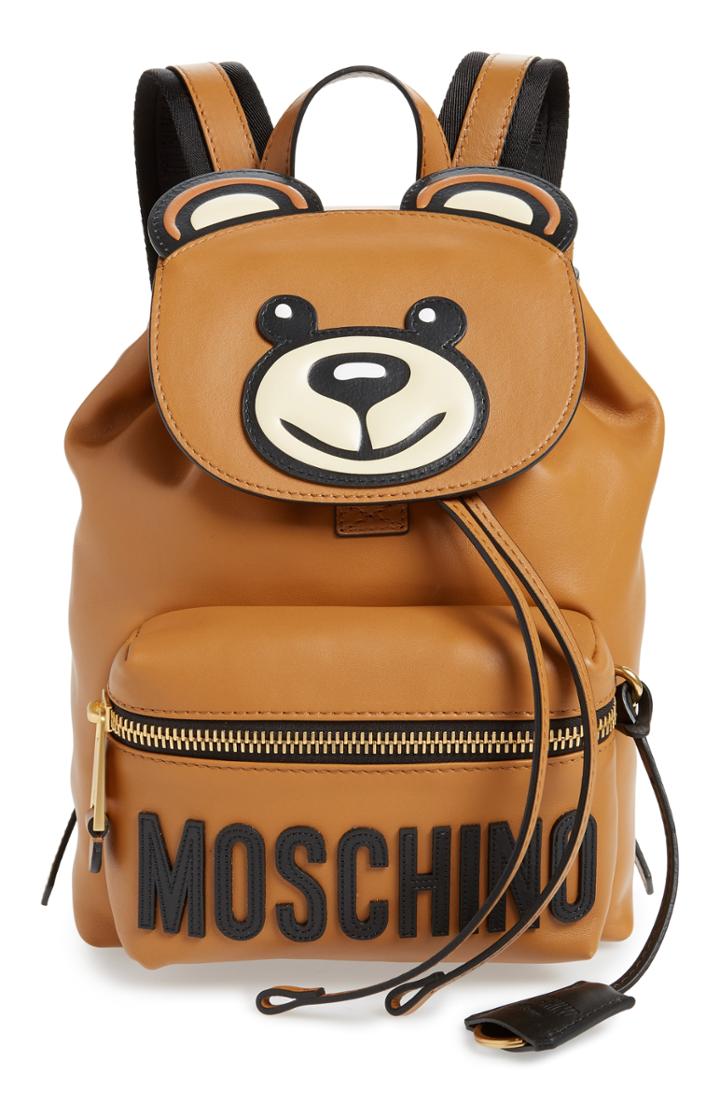 Moschino Teddy Bear Faux Leather Backpack - Brown
