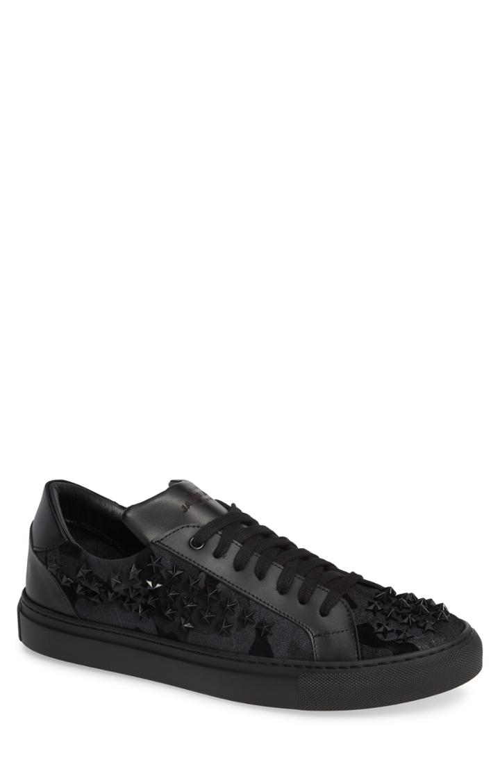 Men's Jared Lang Rome Star Stud Sneaker Eu - Black