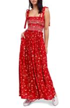 Women's Free People Color My World Floral Jumpsuit - Red