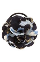 Cara Flower Ponytail Holder, Size - Blue