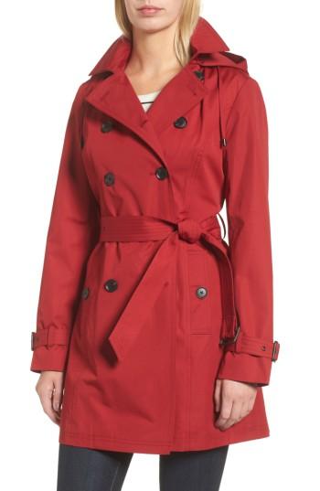 Women's Michael Michael Kors Belted Parka Jacket - Black