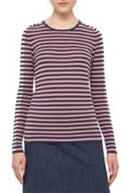 Women's Akris Punto Bicolor Stripe Wool Sweater