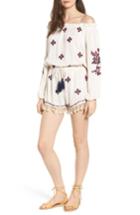 Women's Raga Tessi Embroidered Off The Shoulder Romper - White